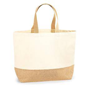 Epic Label Sacs Westford Mill WM452 Sac Fourre-Tout En Toile Avec Base En Jute XL 38x44x18