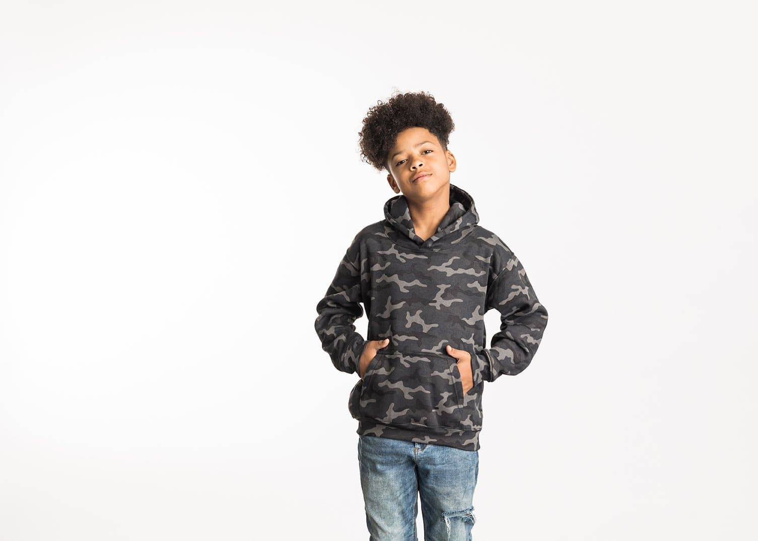 Epic Label Sweat-shirts All We Do Is Just Hoods Jh014J Sweat À Capuche Camouflage Pour Enfant