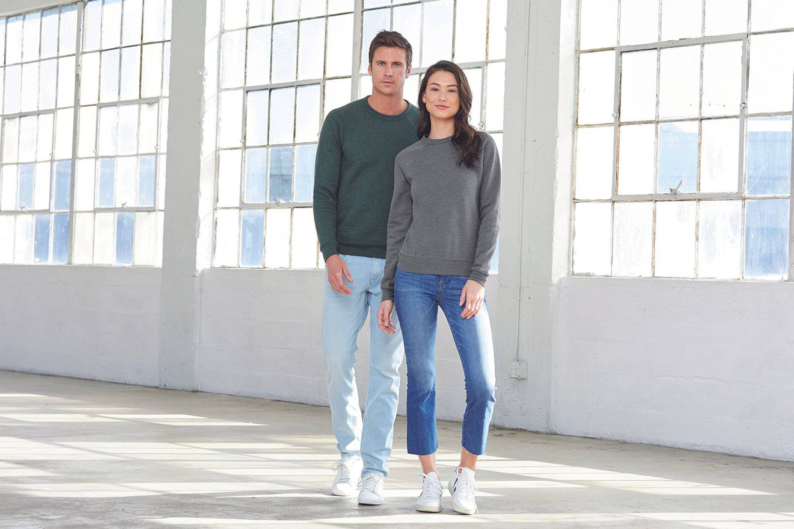 Epic Label Sweat-shirts Canvas 3901 Sweat Raglan Mixte En Polaire Éponge