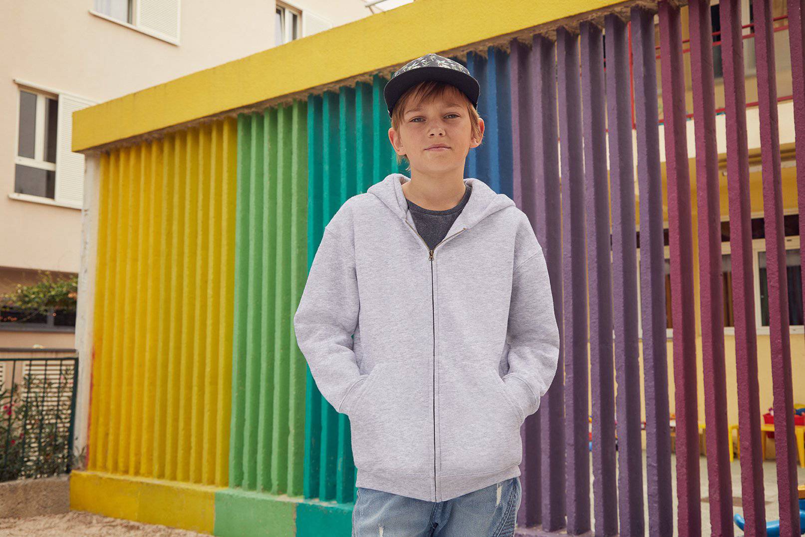 Epic Label Sweat-shirts Fruit Of The Loom 620350 Veste Sweat À Capuche Premium Enfant