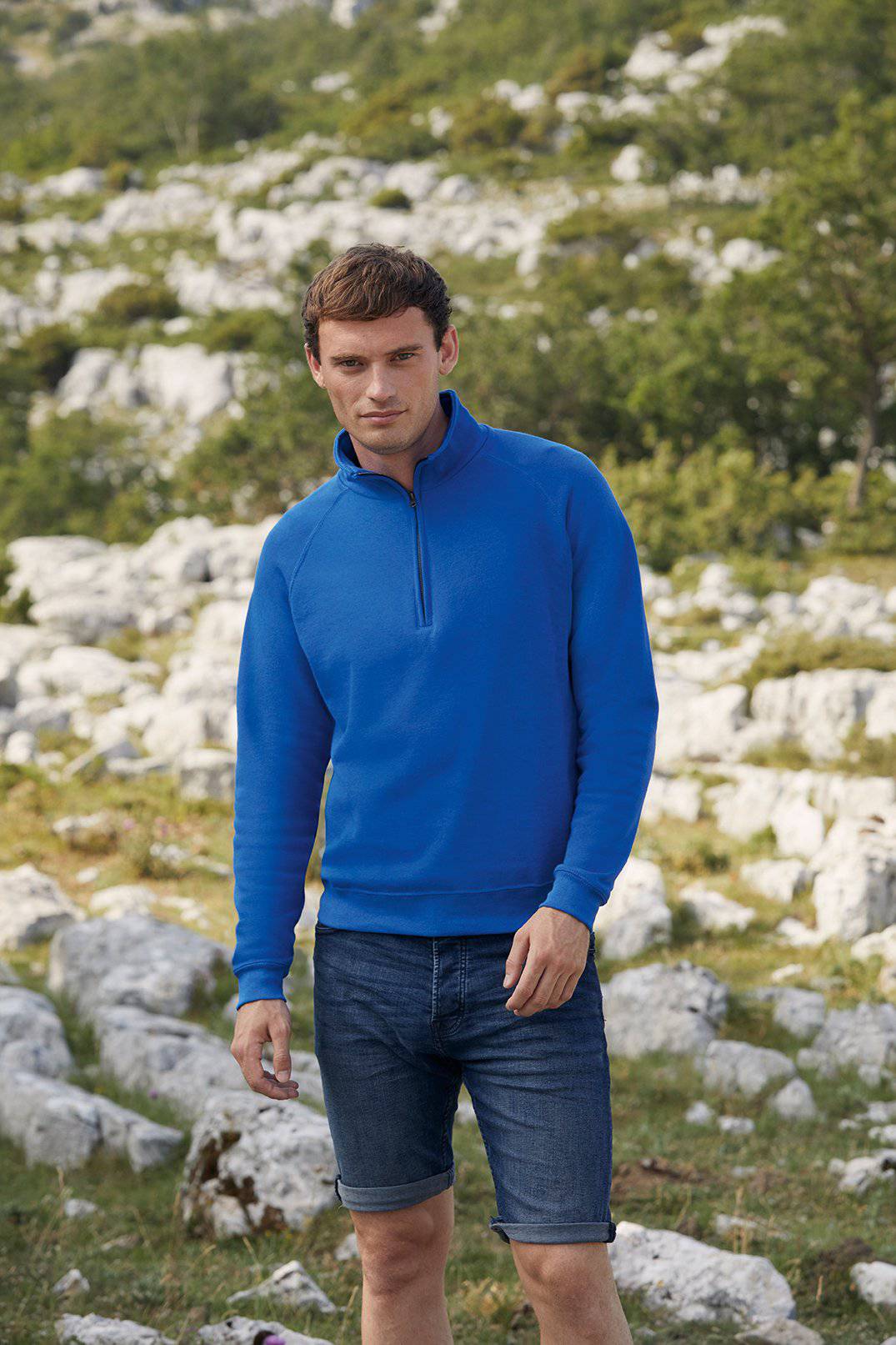 Epic Label Sweat-shirts Fruit Of The Loom 621140 Sweat Classique À Col Zippé Pour Homme