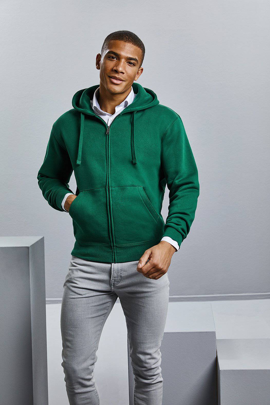 Epic Label Sweat-shirts Russell R-266M-0 Authentic Sweat Capuche Zippé Homme