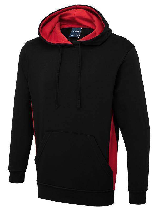 Epic Label Sweat-shirts Uneek Clothing UC517 Two Tone Hooded Sweatshirt Mixte