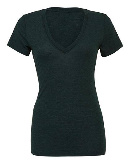 Epic Label T-shirts Bella 8435 Triblend Deep V-Neck T-Shirt Pour Femme