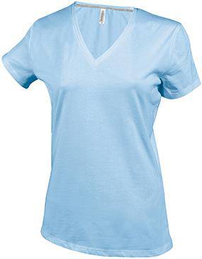 Epic Label T-shirts Kariban T-Shirt Col V Manches Courtes Femme