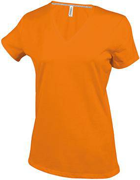 Epic Label T-shirts Kariban T-Shirt Col V Manches Courtes Femme