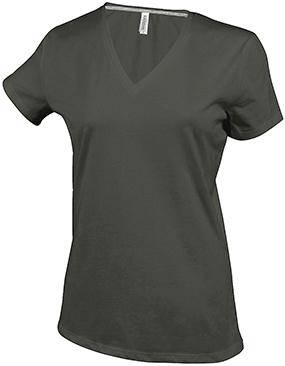 Epic Label T-shirts Kariban T-Shirt Col V Manches Courtes Femme