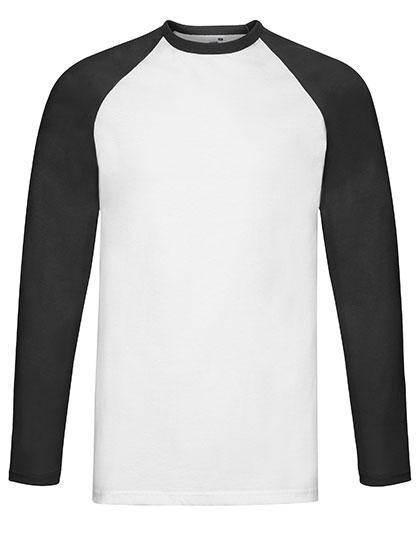 Epic Label T-shirts Lot de 3 Fruit of the Loom 61-028-0 Long Sleeve Baseball T Pour Homme