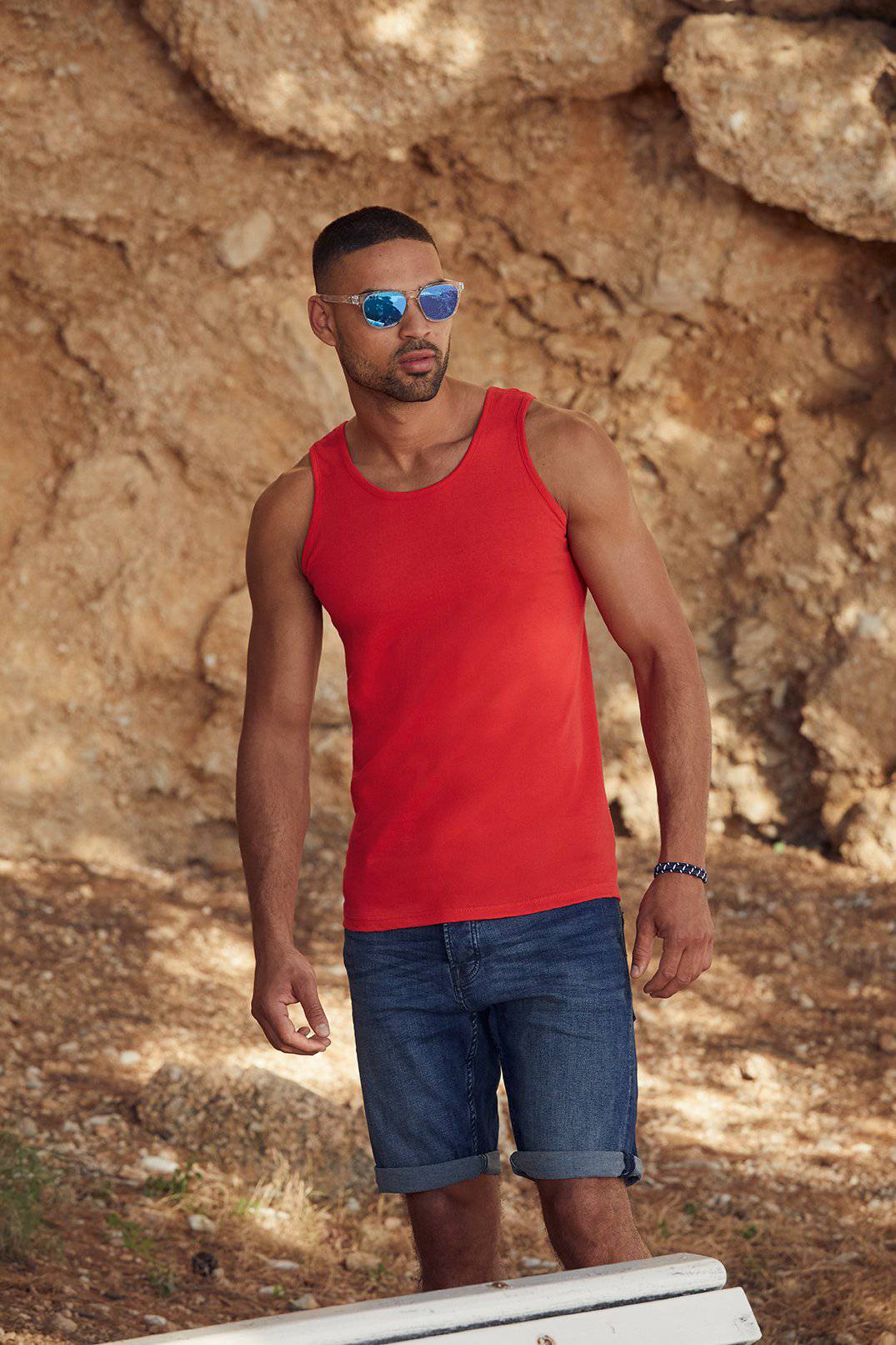 Epic Label T-shirts Lot de 3 Fruit of the Loom 61-098-0 Valueweight Athletic Vest Pour Homme