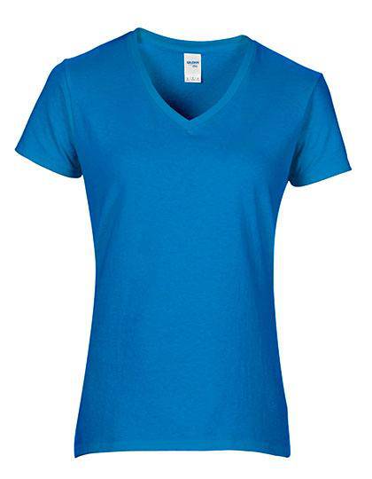 Epic Label T-shirts Lot de 3 Gildan 4100VL Premium Cotton Ladies` V-Neck T-Shirt Pour Femme