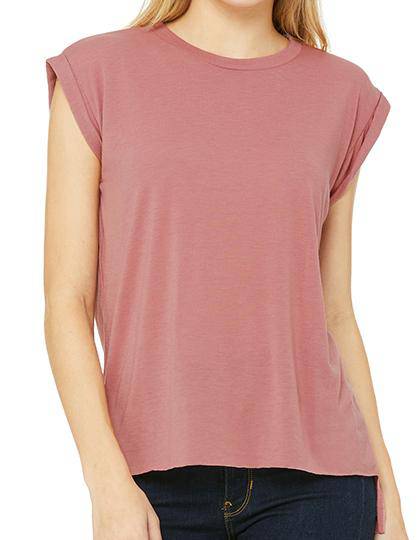 Epic Label T-shirts Lot de 3 T shirts Vierge Bella 8804 Women`s Flowy Muscle Tee with Rolled Cuff