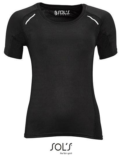 Epic Label T-shirts Lot de 3 T shirts Vierge SOL´S 01415 Women`s Short Sleeve Running Shirt Sydney