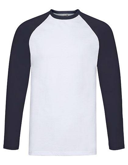 Epic Label T-shirts Lot de 5 Fruit of the Loom 61-028-0 Long Sleeve Baseball T Pour Homme
