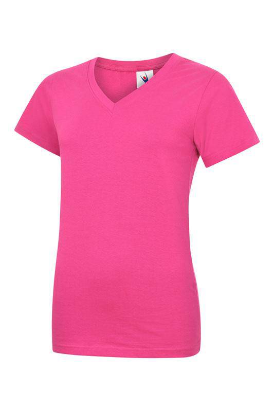Epic Label T-shirts Uneek Clothing UC319 Ladies Classic V Neck T Shirt Mixte