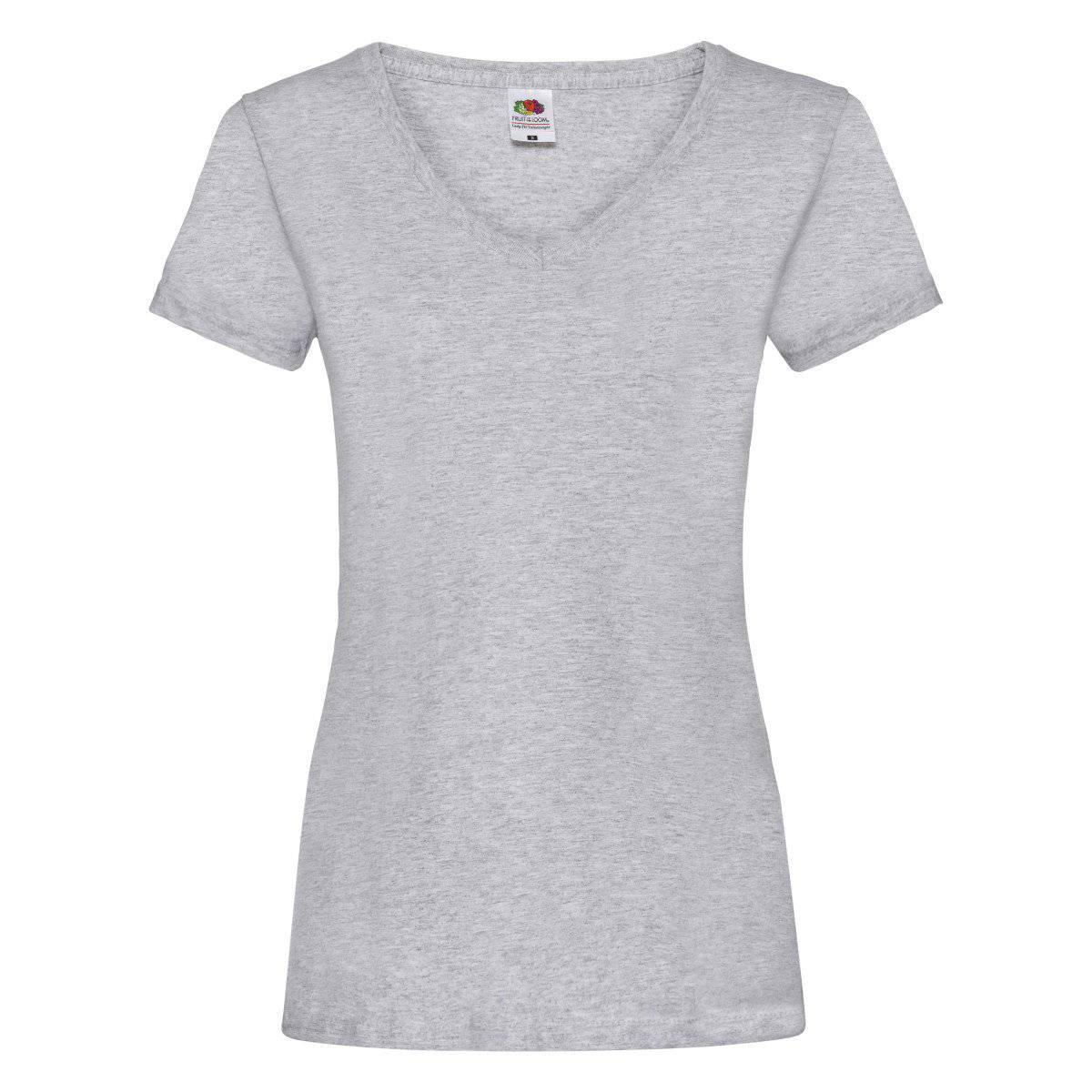 Epic Label Tshirt Fruit Of The Loom 613980 T-Shirt Valueweight À Col En V Pour Femme