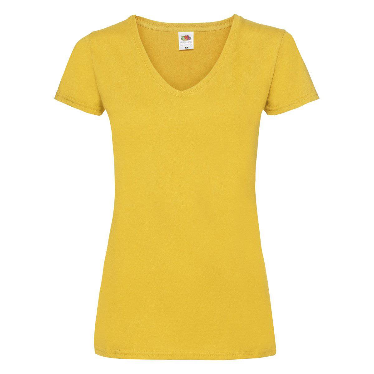 Epic Label Tshirt Fruit Of The Loom 613980 T-Shirt Valueweight À Col En V Pour Femme