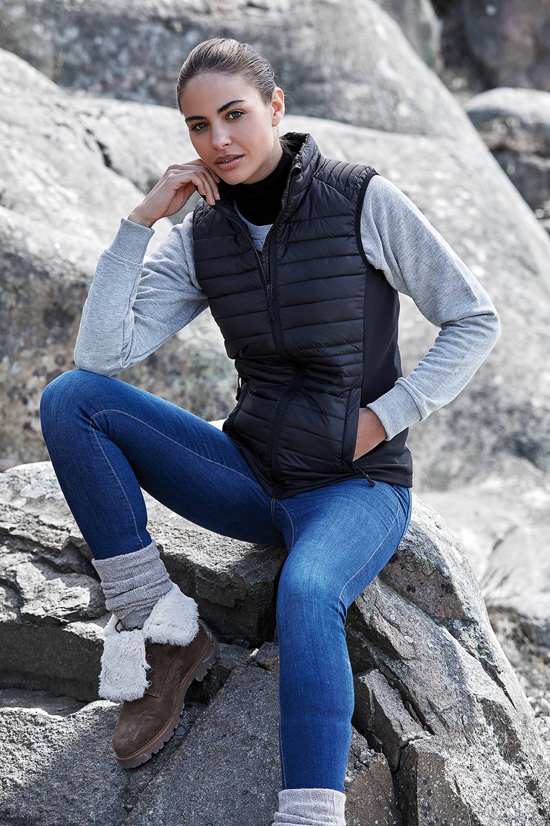 Epic Label Vestes & Bodywarmer Tee Jays 9625 Pour Femmes Crossover Bodywarmer