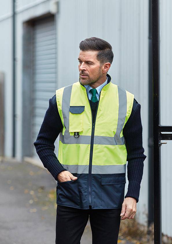 Epic Label Vestes & Bodywarmer Yoko Hv005 Hi-Vis Two-Tone Bodywarmer