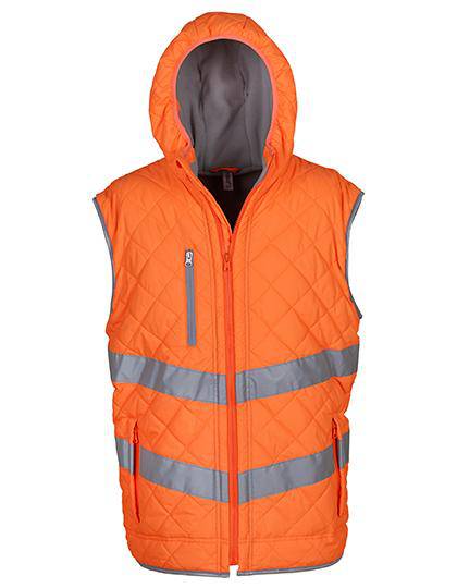 Epic Label Vestes & Bodywarmer Yoko Hv007 Hi Vis Kensington Hooded Gilet