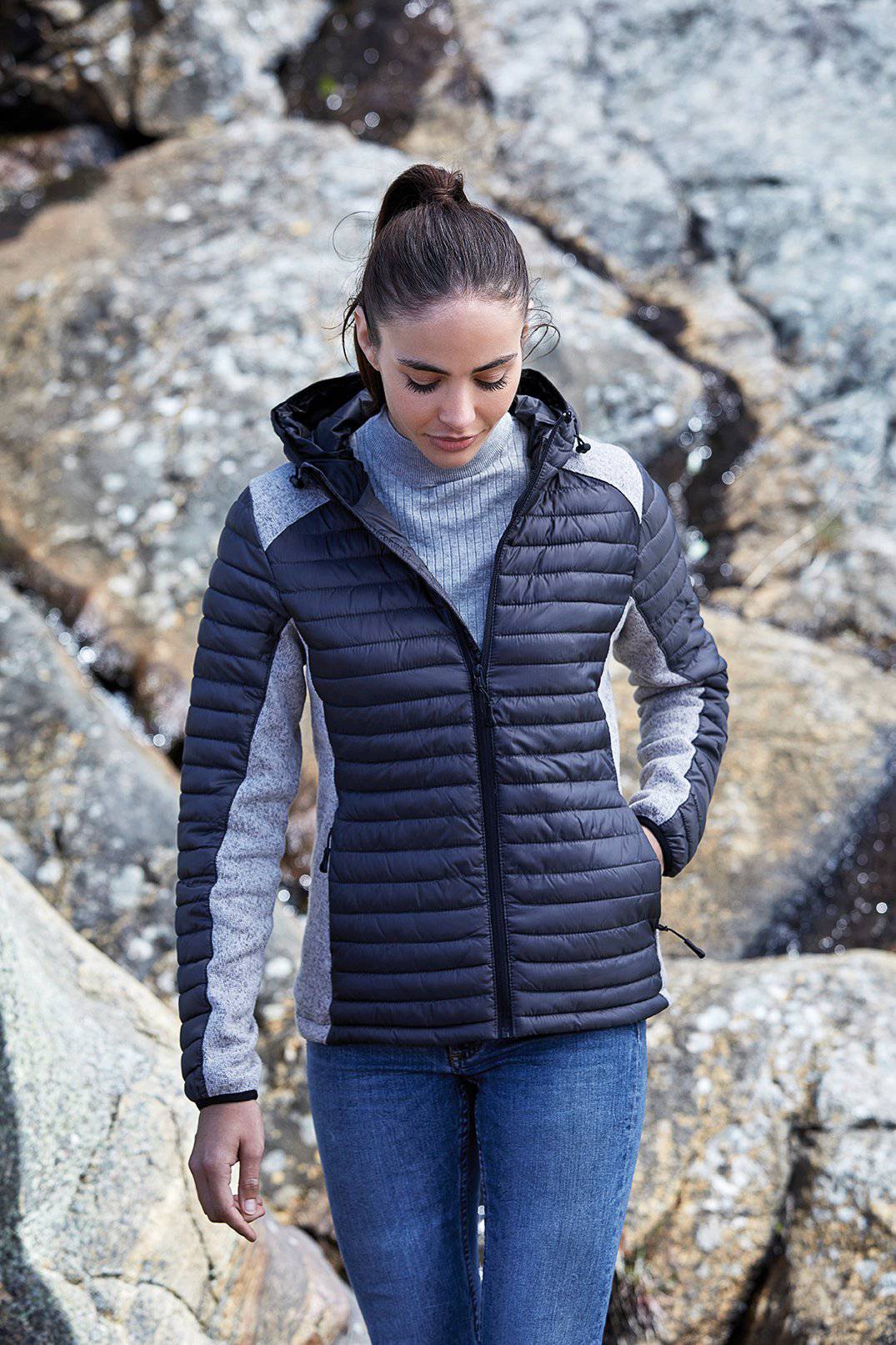 Epic Label Blousons Tee Jays 9611 Pour Femmes Hooded Outdoor Crossover Jacket