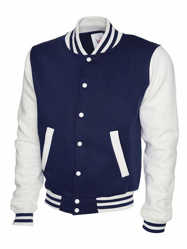 Epic Label Blousons Uneek Clothing UC525 Mens Varsity Jacket	 Mixte