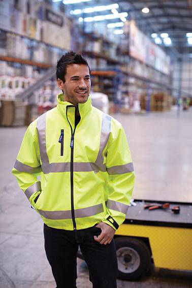 Epic Label Blousons Yoko Hvk09 High Visibility 2 Bands & Braces Softshell Jacket