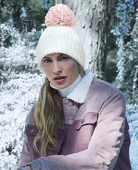 Epic Label Bonnets Beechfield B409 Shimmer Pom Pom Beanie