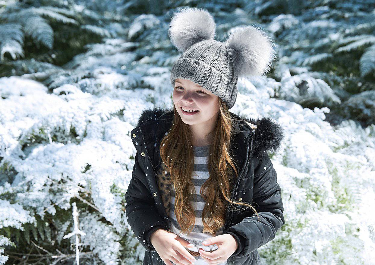 Epic Label Bonnets Beechfield B414b Bonnet Double PomPon En Fausse Fourrure Synthétique Junior