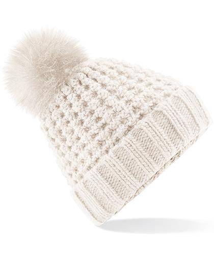 Epic Label Bonnets Beechfield B415 Popcorn Faux Fur Pop Pom Beanie