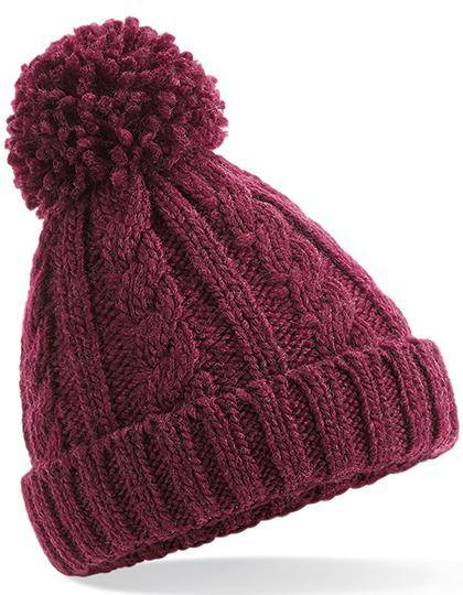 Epic Label Bonnets Beechfield B480B Junior Cable Knit Melange Beanie