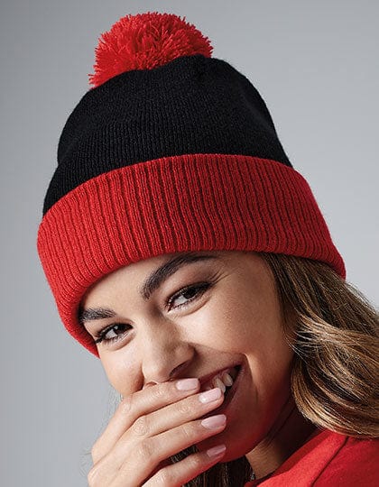 Epic Label Bonnets Beechfield CB451 Bonnet Snowstar À Deux Tons