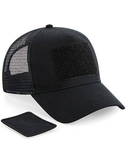 Epic Label Casquettes Beechfield B641 Casquette Filet Réglable À L'Arrière Avec Patch Amovible