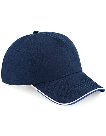 Epic Label Casquettes Beechfield Cb25C Casquette Authentic 5 Panel - Visière Passepoilée