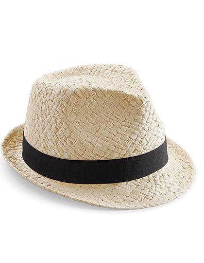 Epic Label Chapeaux Beechfield B720 Chapeau Mou De Festival En Paille Papier