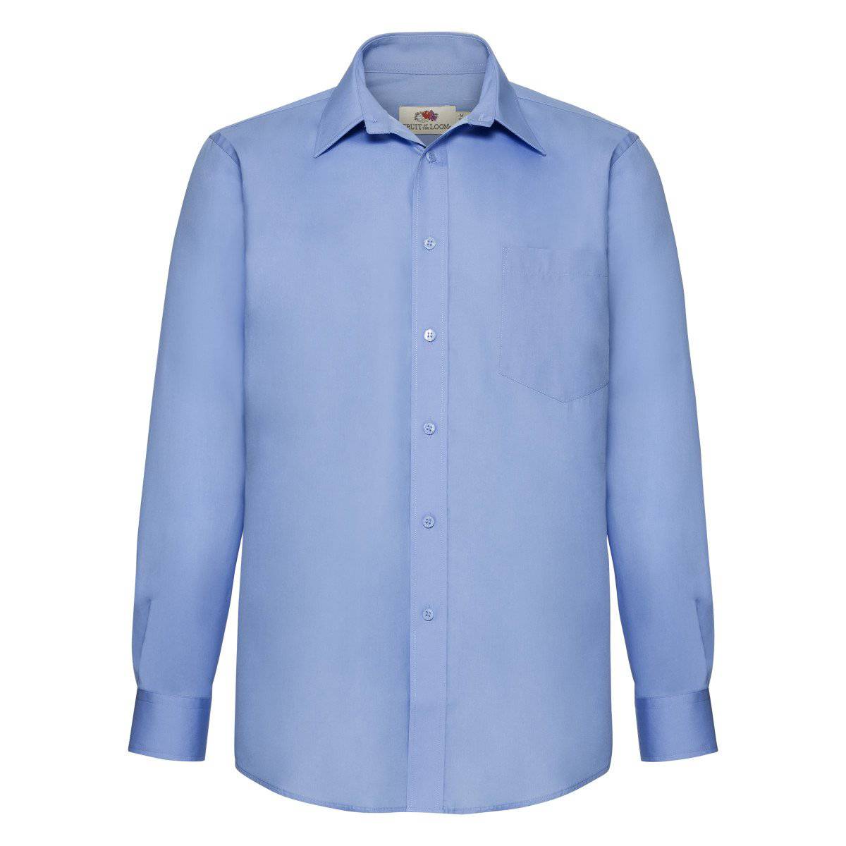 Epic Label Chemise Fruit Of The Loom 651180 Chemise En Popeline À Manches Longues Pour Homme