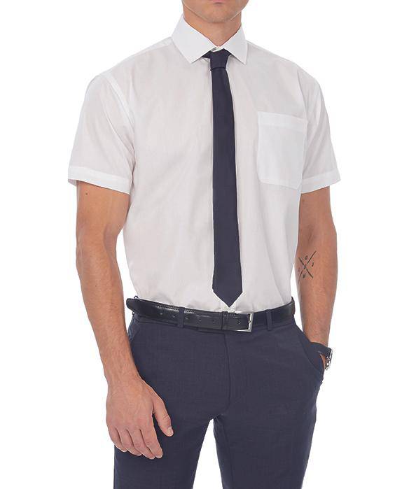 Epic Label Chemises B&C Smp62 Poplin Shirt Smart Short Sleeve / Pour Homme