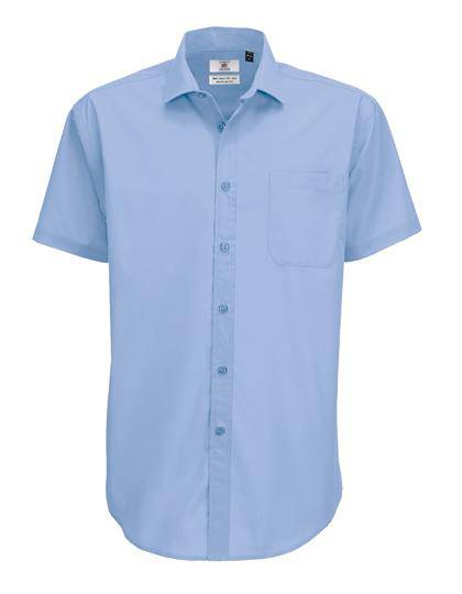 Epic Label Chemises B&C Smp62 Poplin Shirt Smart Short Sleeve / Pour Homme