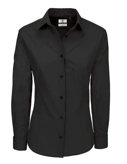 Epic Label Chemises B&C Swp43 Poplin Shirt Heritage Long Sleeve / Pour Femme