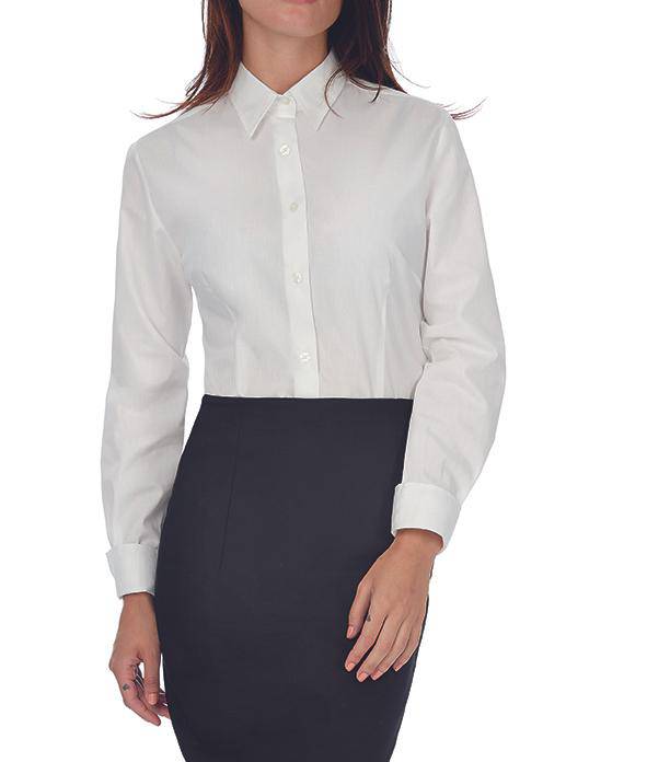 Epic Label Chemises B&C Swp43 Poplin Shirt Heritage Long Sleeve / Pour Femme