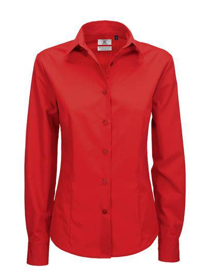 Epic Label Chemises B&C Swp63 Poplin Shirt Smart Long Sleeve / Pour Femme