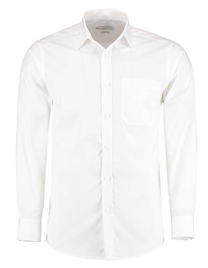 Epic Label Chemises Kustom Kit Kk142 Tailored Fit Poplin Shirt Long Sleeve