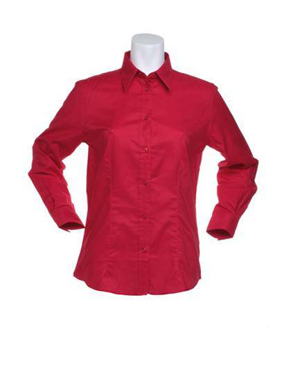 Epic Label Chemises Kustom Kit Kk361 Pour Femmes Tailored Fit Workwear Oxford Shirt Long Sleeve