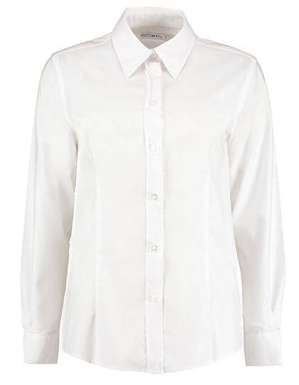 Epic Label Chemises Kustom Kit Kk361 Pour Femmes Tailored Fit Workwear Oxford Shirt Long Sleeve