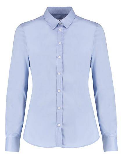 Epic Label Chemises Kustom Kit Kk782 Ladies` Tailored Fit Stretch Oxford Shirt Long Sleeve