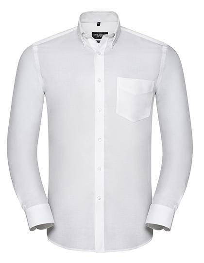 Epic Label Chemises Russell Collection R-928M-0 Long Sleeve Tailored Button-Down Oxford Shirt Pour Homme