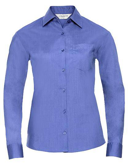 Epic Label Chemises Russell Collection R-934F-0 Chemise en Popeline Polyester Coton Classique Manches Longues Femme