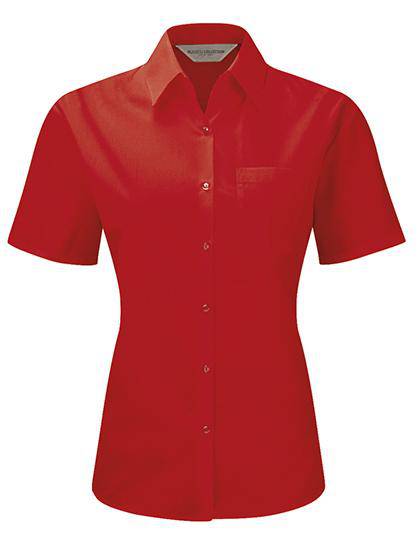 Epic Label Chemises Russell Collection R-935F-0 Chemise en Popeline Polyester Coton Classique Courtes Longues Femme