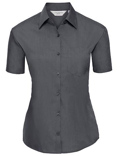 Epic Label Chemises Russell Collection R-935F-0 Chemise en Popeline Polyester Coton Classique Courtes Longues Femme