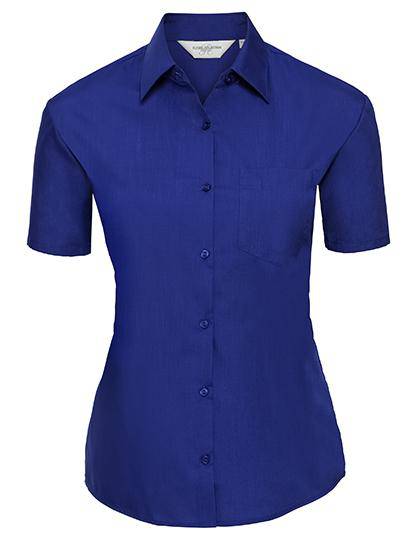 Epic Label Chemises Russell Collection R-935F-0 Chemise en Popeline Polyester Coton Classique Courtes Longues Femme