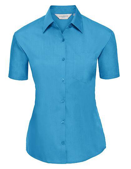 Epic Label Chemises Russell Collection R-935F-0 Chemise en Popeline Polyester Coton Classique Courtes Longues Femme
